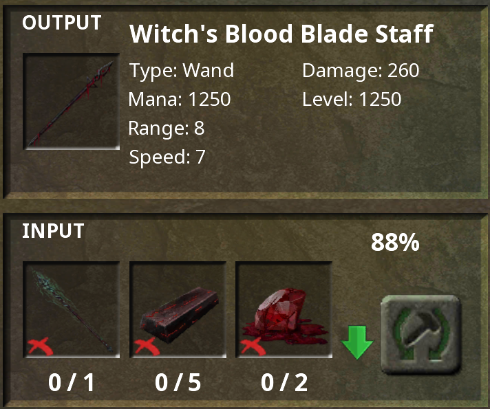 Witch's Blood Blade Staff Page 1