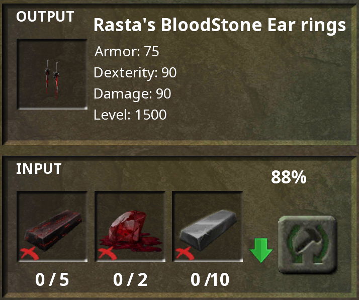 Rasta's BloodStone Ear rings Page 1