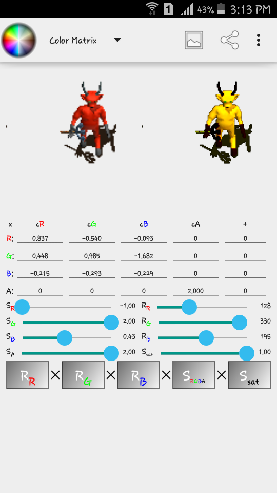 0.837, 0.448, -0.215, 0, -0.540, 0.985, -0.293, 0, -0.093, -1.682, -0.229, 0, 0, 0, 0,2.000, 0, 0, 0, 0,sr-1.00,sg2.00, sb0.43, sa2.00, rr128, rg330, rb195, Ssat1.00